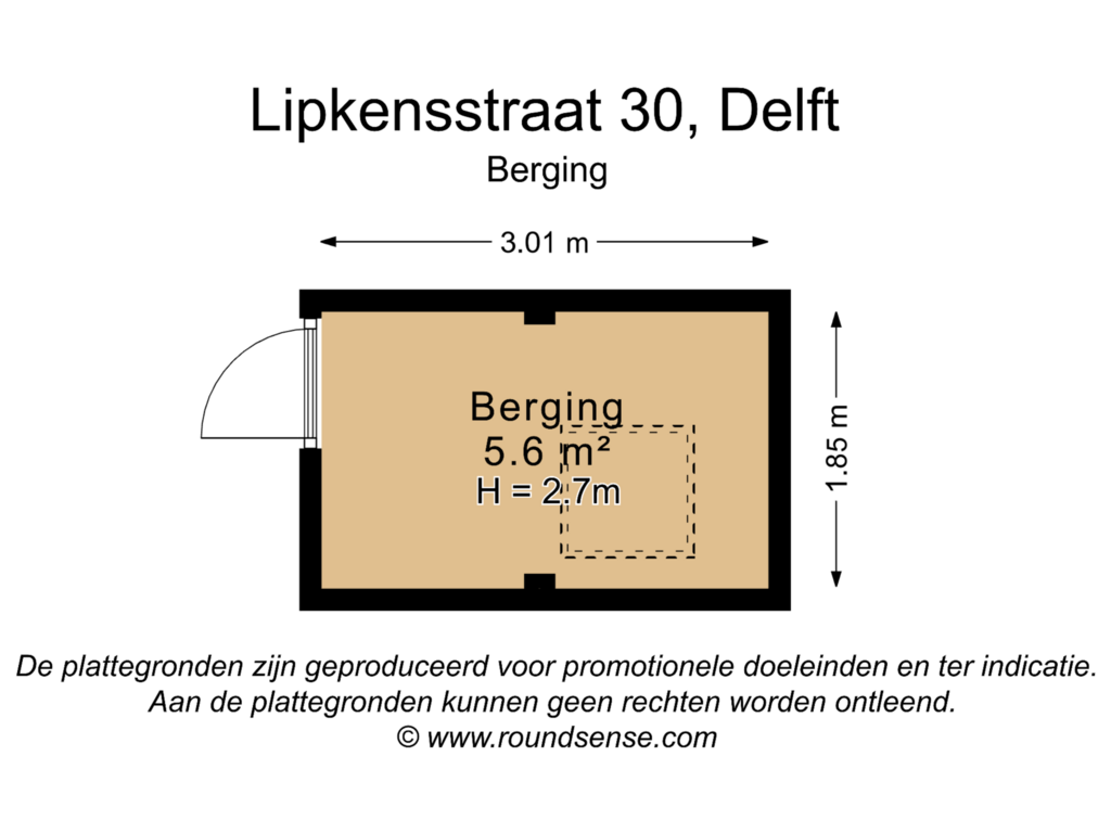 Bekijk plattegrond van Berging van Lipkensstraat 30