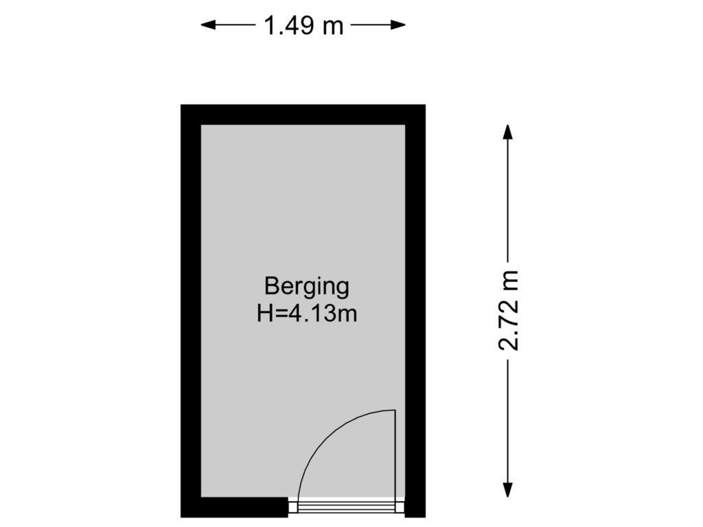 Bekijk plattegrond van Berging van Dreef 27-A