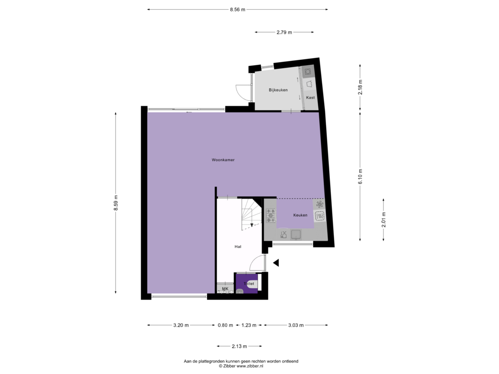 View floorplan of Begane grond of Van Breugelplantsoen 42