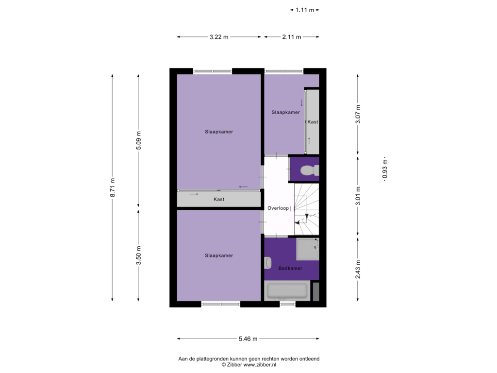 View floorplan of Eerste Verdieping of Van Breugelplantsoen 42