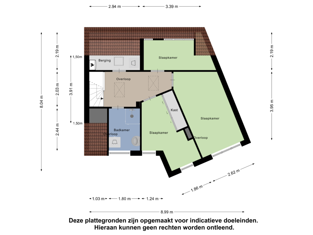 Bekijk plattegrond van Tweede Verdieping van Sijthoffstraat 13