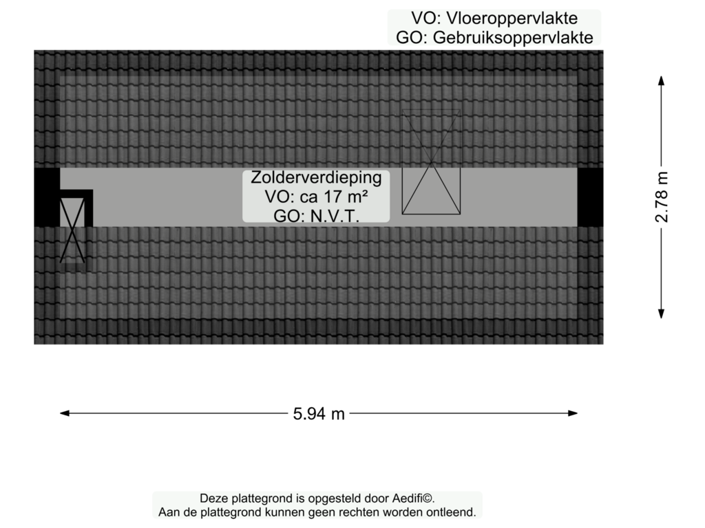 Bekijk plattegrond van Derde verdieping van Louise Henriettestraat 6-A