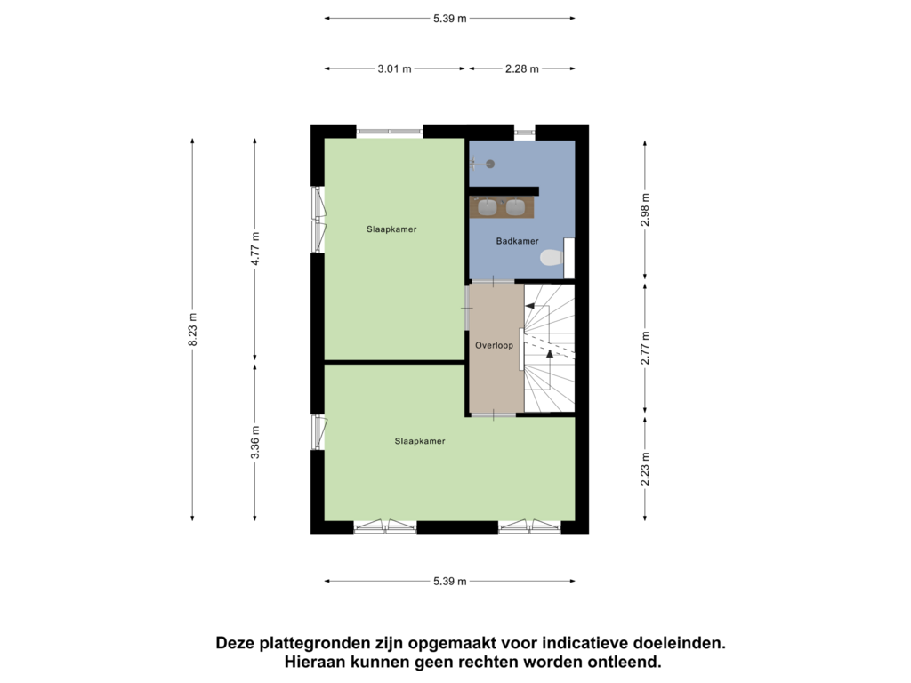 Bekijk plattegrond van Eerste Verdieping van Delflandstraat 23