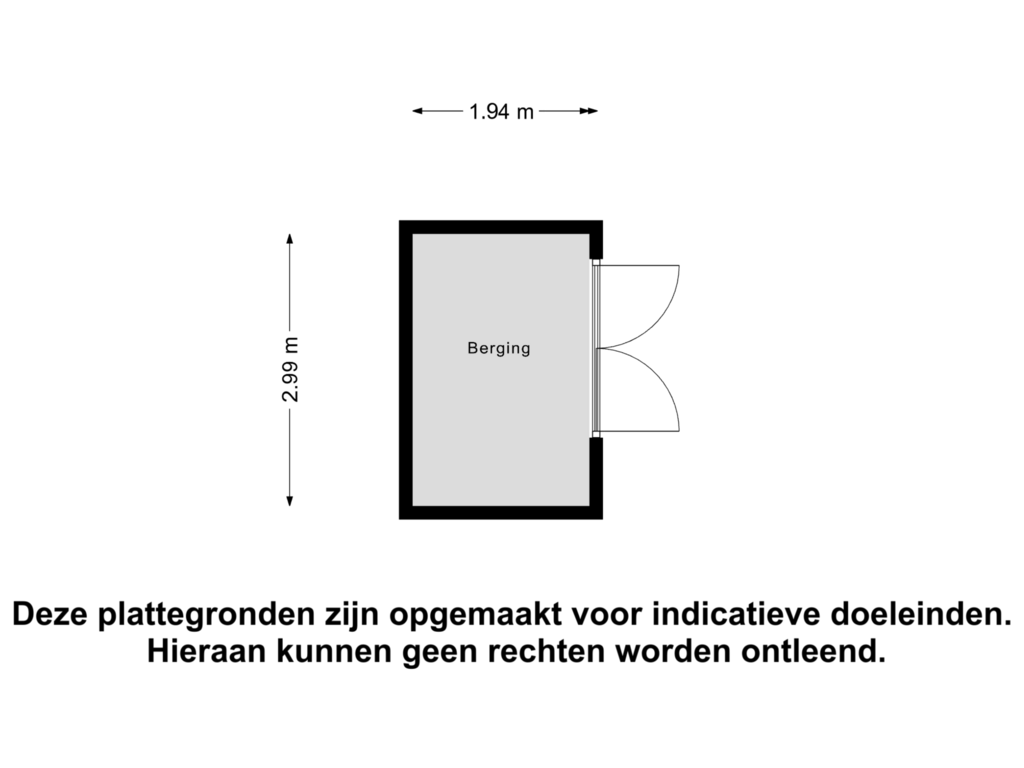 Bekijk plattegrond van Berging van Delflandstraat 23