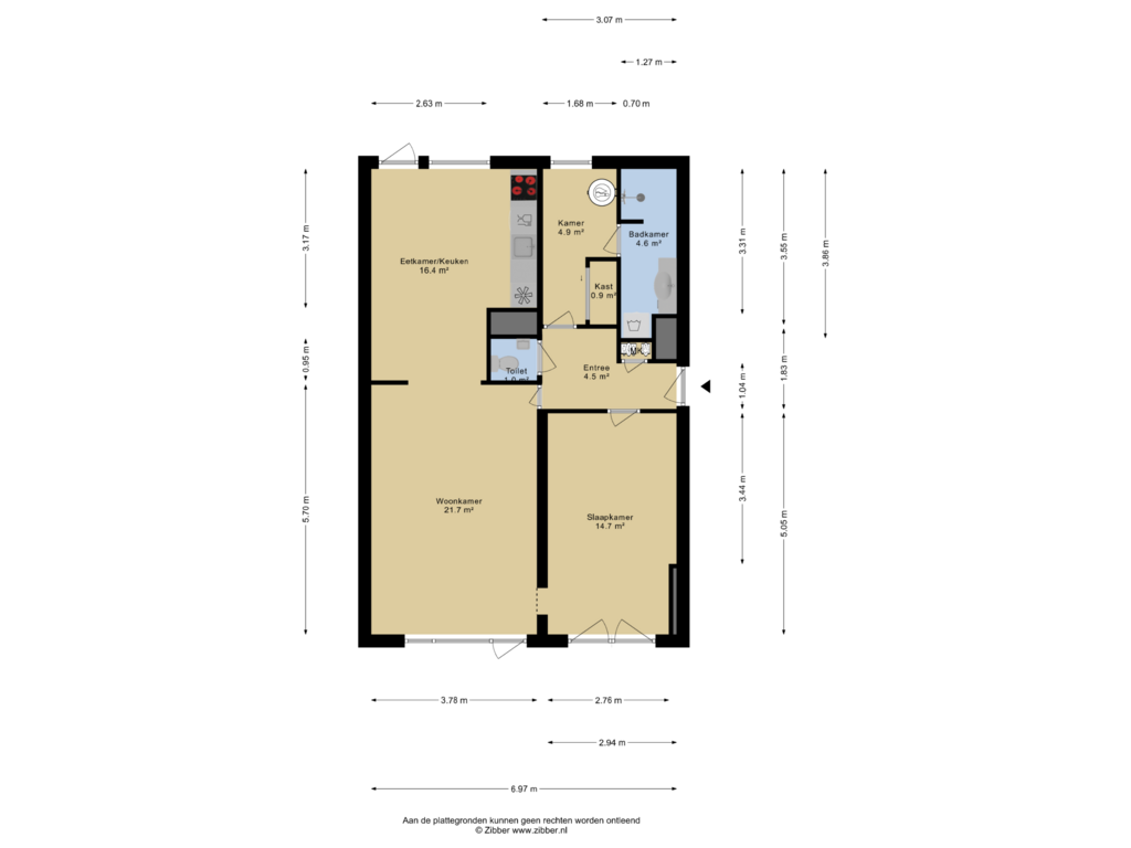 View floorplan of Begane Grond of Nolensstraat 12