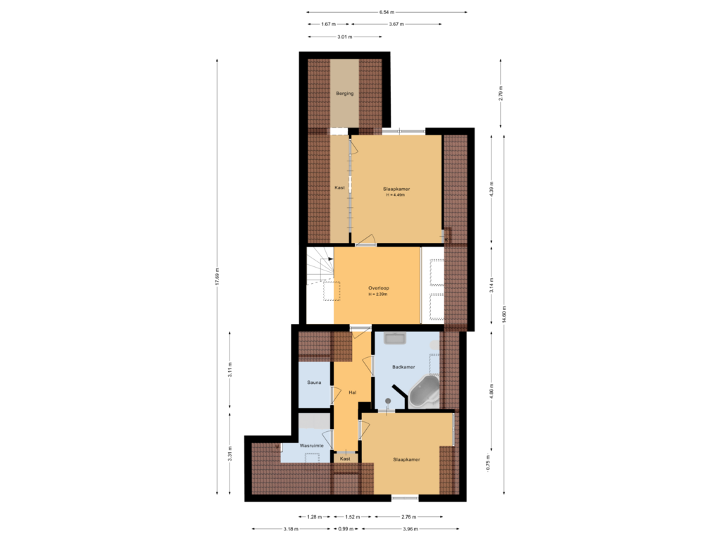 View floorplan of Eerste verdieping of Holsteinslaan 20