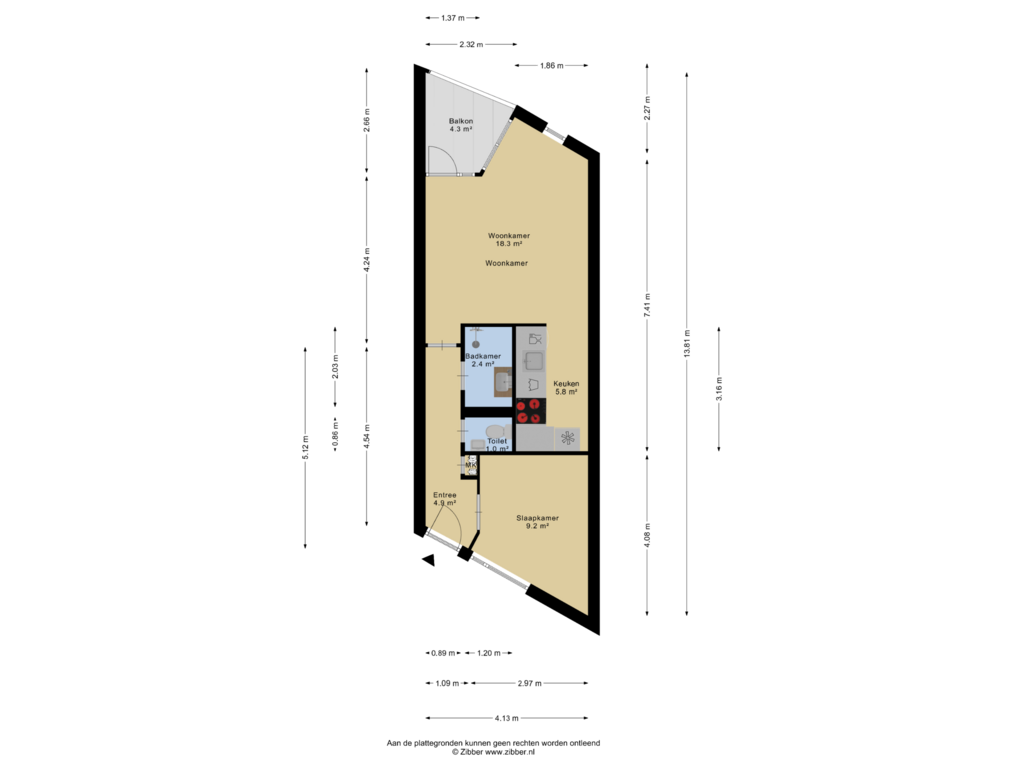 Bekijk plattegrond van Appartement van De Halte 41