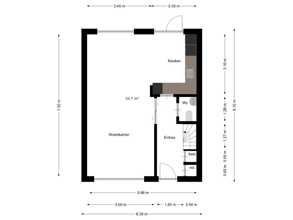 Bekijk plattegrond van Begane grond van Juliana van Stolbergstraat 99