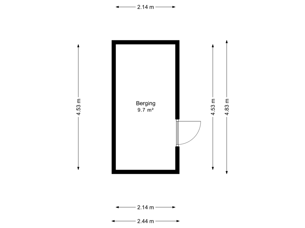 Bekijk plattegrond van Berging van Juliana van Stolbergstraat 99