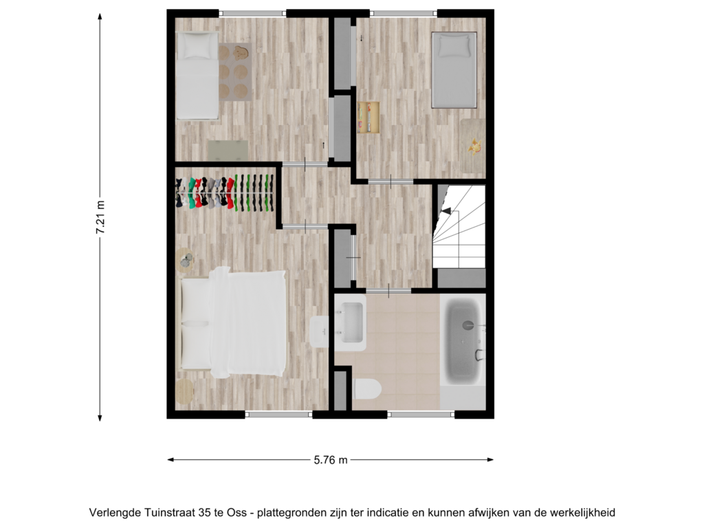 Bekijk plattegrond van Verlengde Tuinstraat 35 te Oss - eerste verdieping van Verlengde Tuinstraat 35