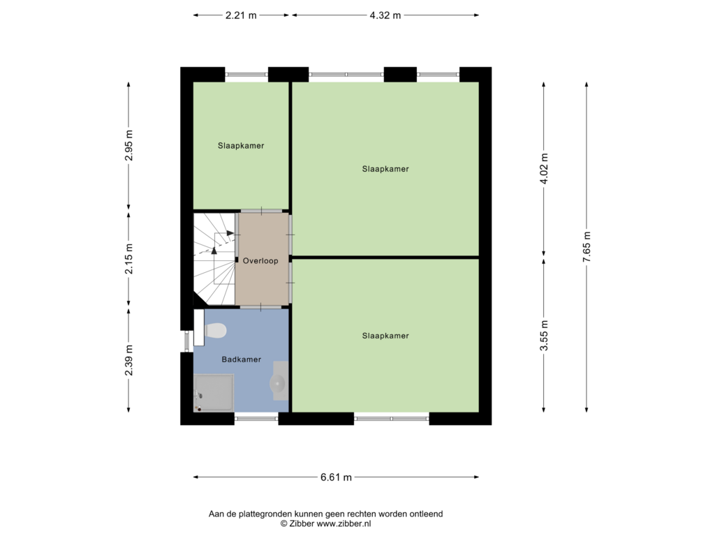 Bekijk plattegrond van Eerste Verdieping van Burensloot 2