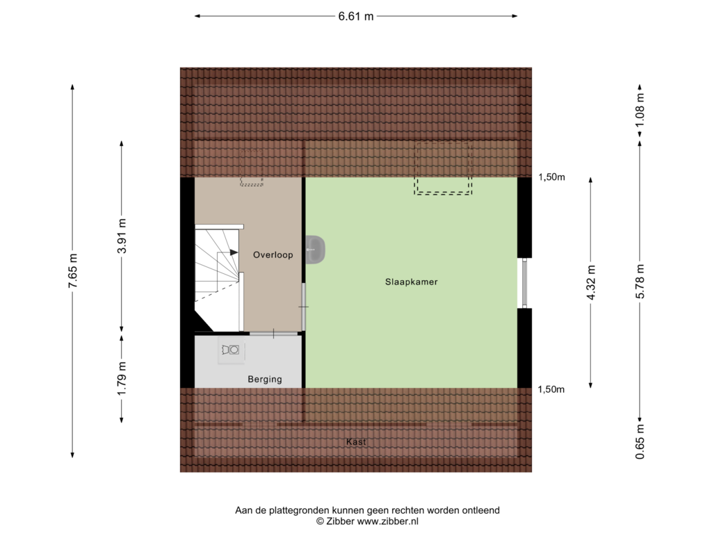 Bekijk plattegrond van Tweede Verdieping van Burensloot 2