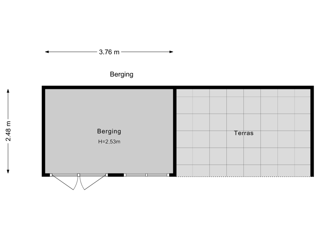 View floorplan of Berging of Loosduinseweg 1137