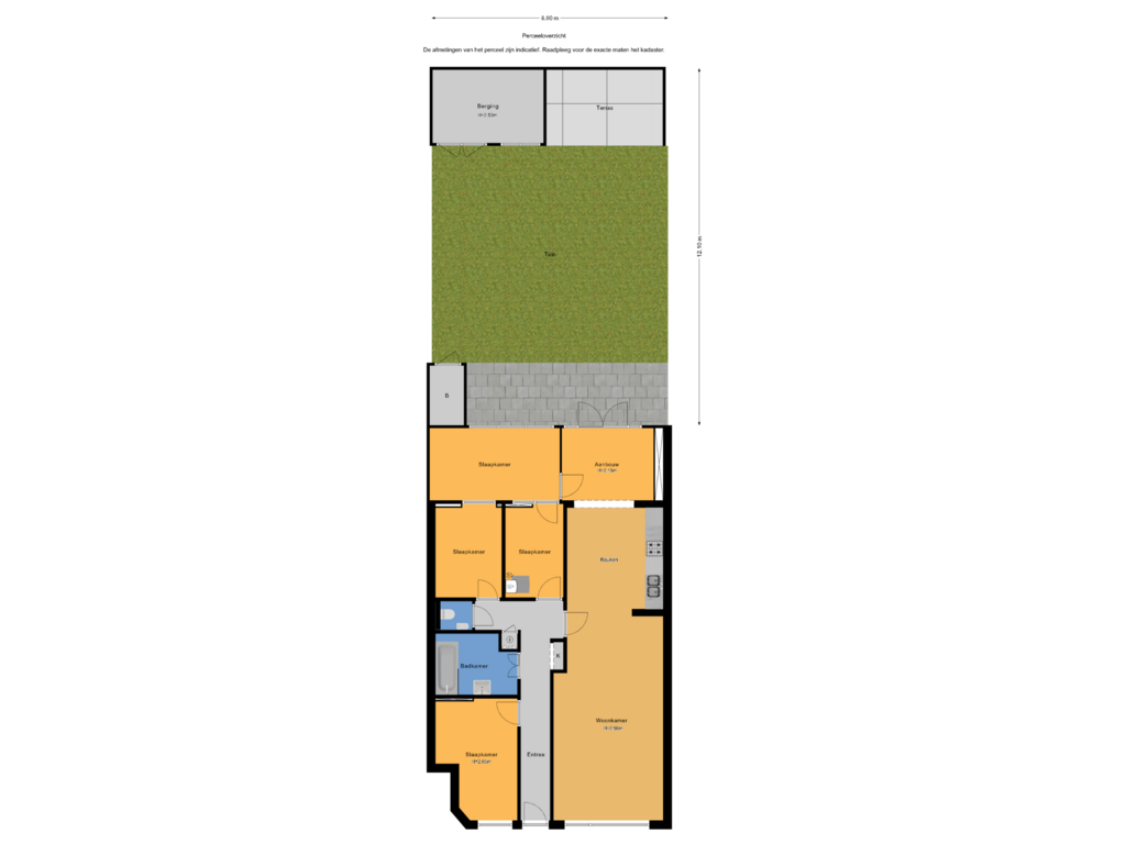 View floorplan of Perceeloverzicht of Loosduinseweg 1137