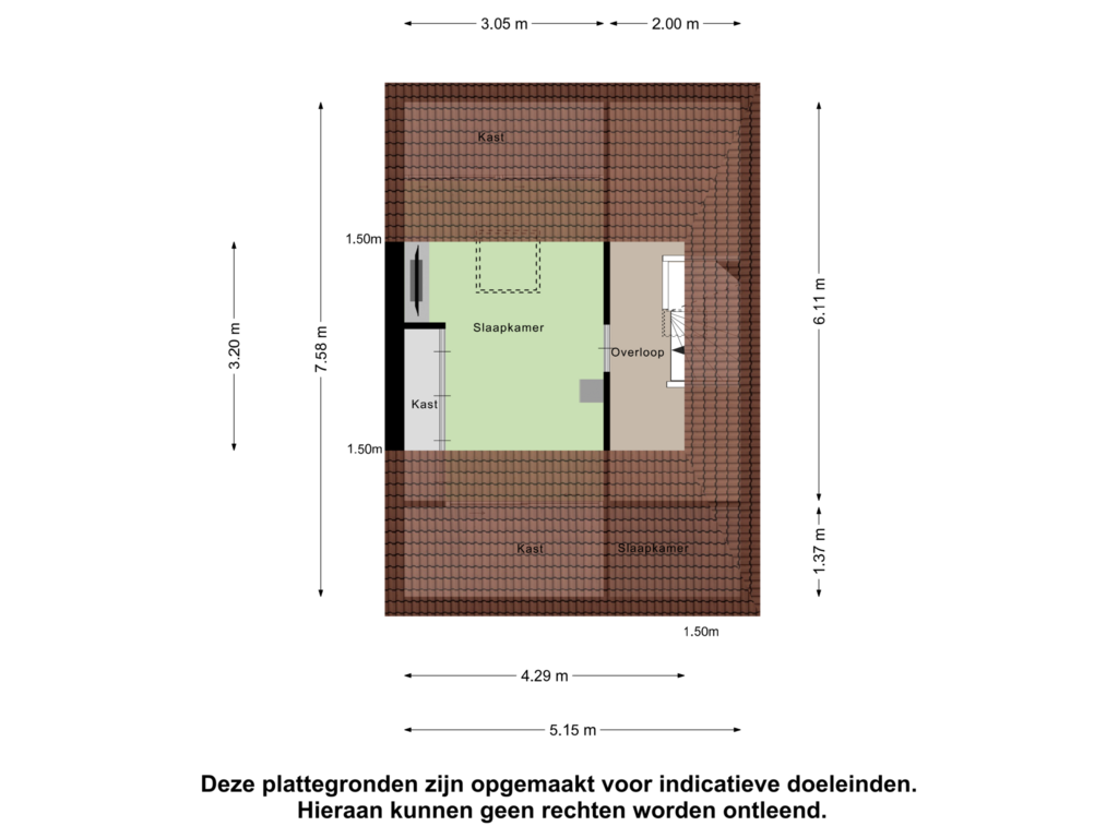 Bekijk plattegrond van Tweede Verdieping van Nemerlaerhof 116