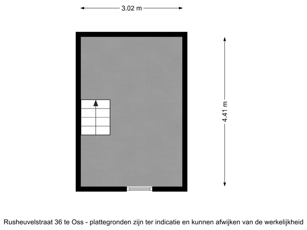 Bekijk plattegrond van Rusheuvelstraat 36 te Oss - kelder van Rusheuvelstraat 36