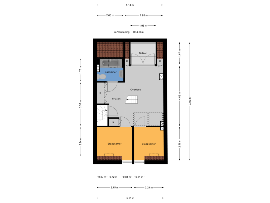 Bekijk plattegrond van 2e Verdieping van Curaçaostraat 6