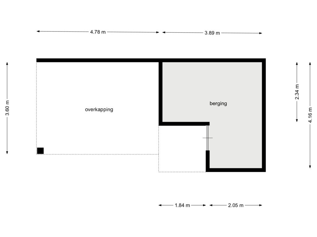 View floorplan of berging of Muntberg 22