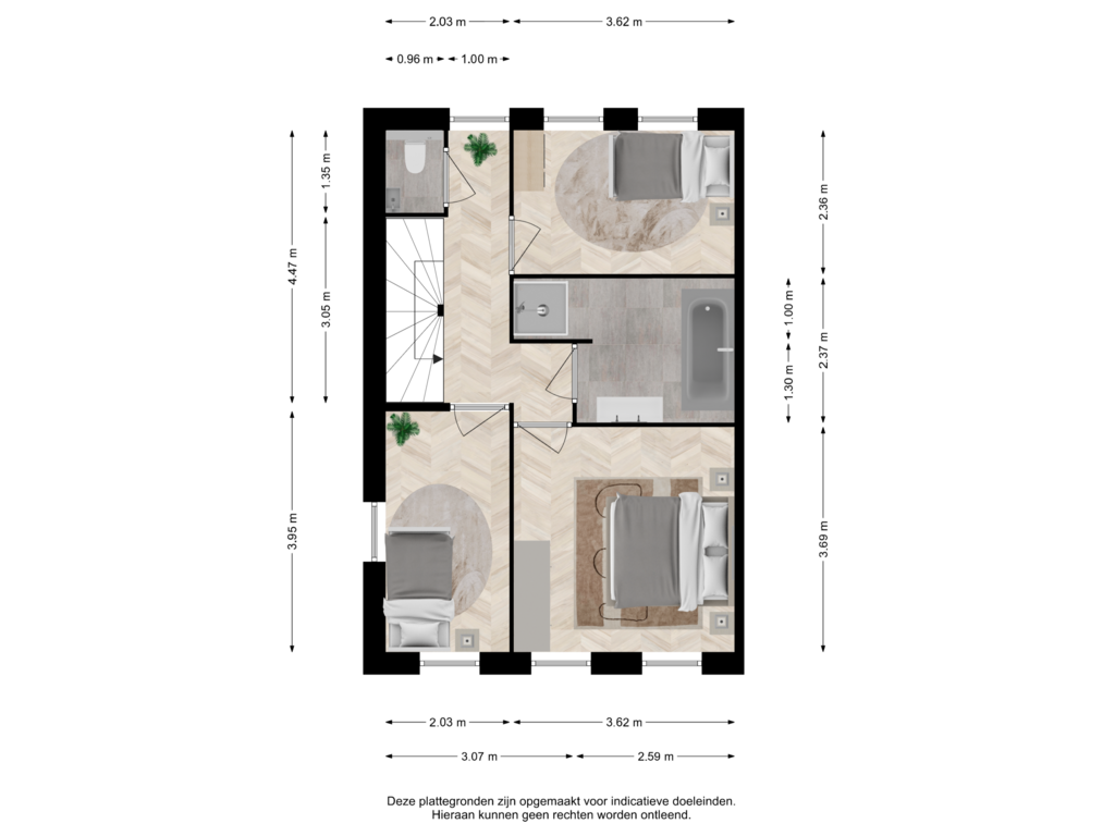 View floorplan of 1e Verdieping of Benesserlaan 290-A