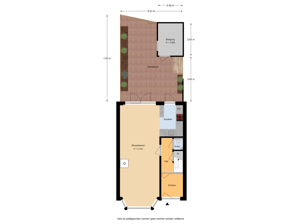 Bekijk plattegrond van Situatie van Hasebroekstraat 58