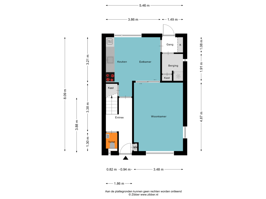 Bekijk plattegrond van Begane grond van Margrietstraat 7