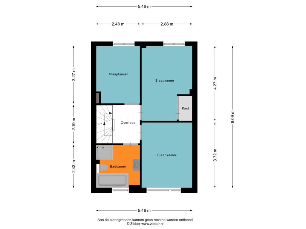 Bekijk plattegrond van Eerste verdieping van Margrietstraat 7