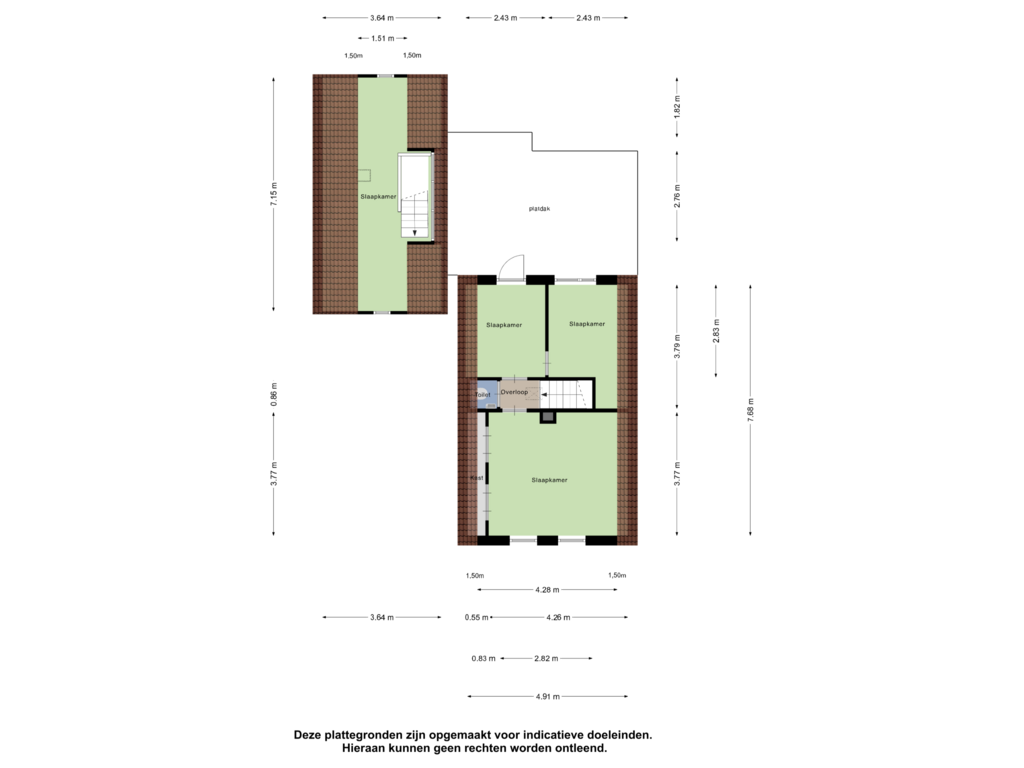 View floorplan of Eerste Verdieping of Veldmansweg 9