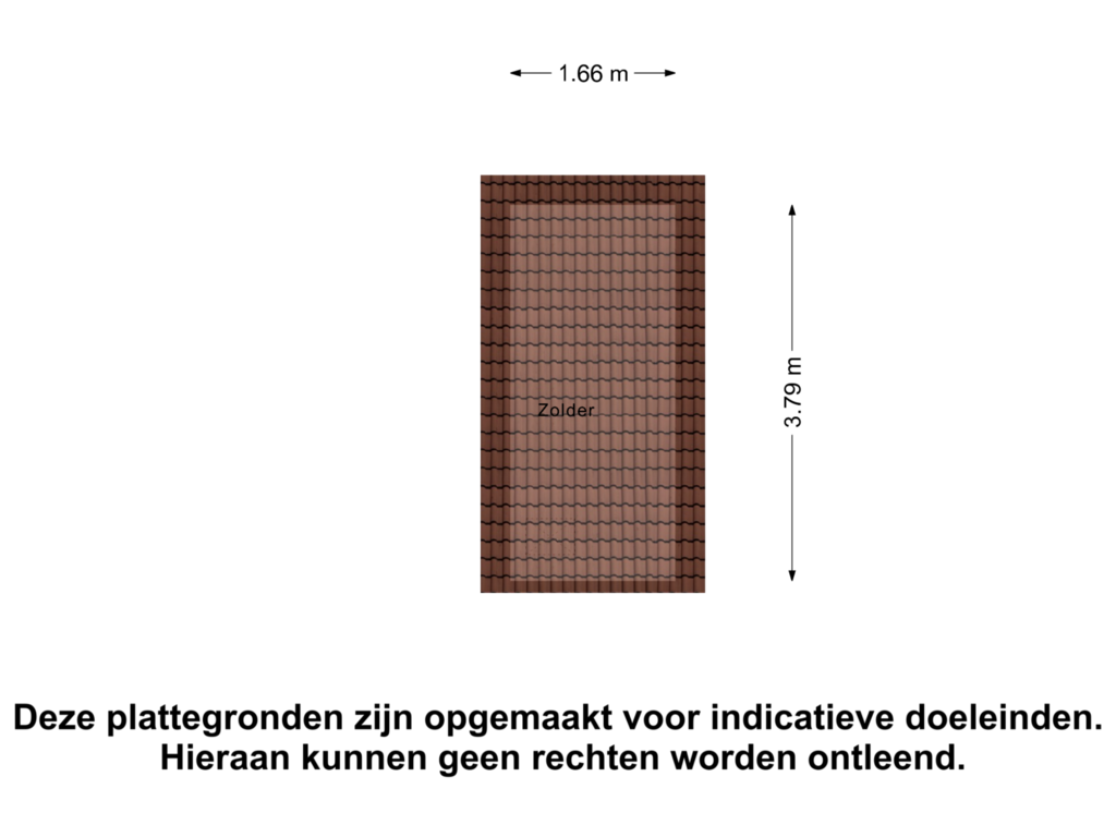 View floorplan of Zolder of Veldmansweg 9