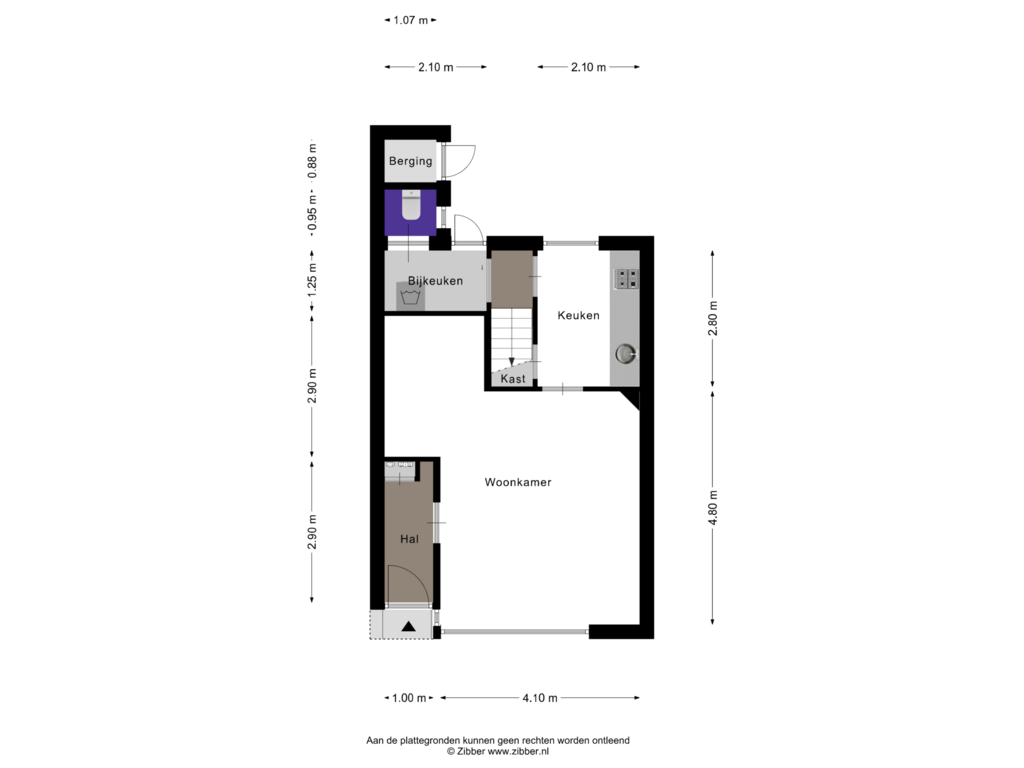 Bekijk plattegrond van Begane grond van Nijewei 82