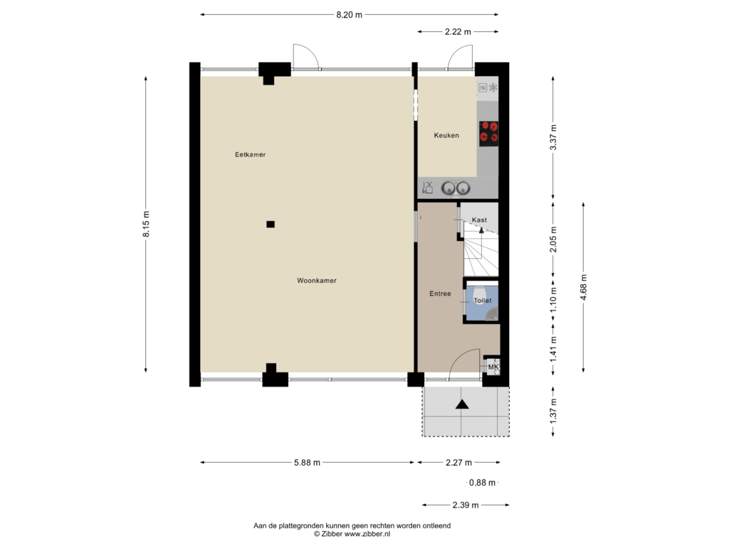 View floorplan of Begane Grond of Aldenhof 5001