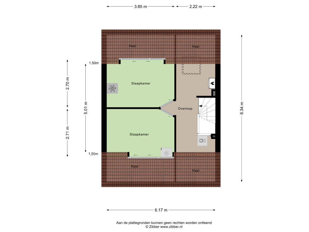 View floorplan of Tweede Verdieping of Aldenhof 5001