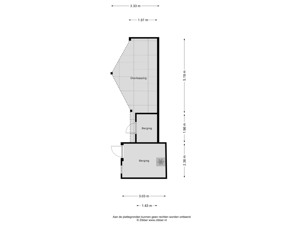 View floorplan of Berging of Aldenhof 5001