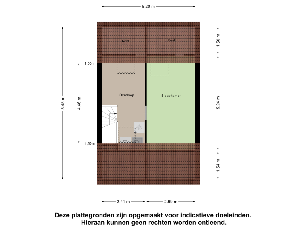 Bekijk plattegrond van Tweede Verdieping van Berlage-erf 161