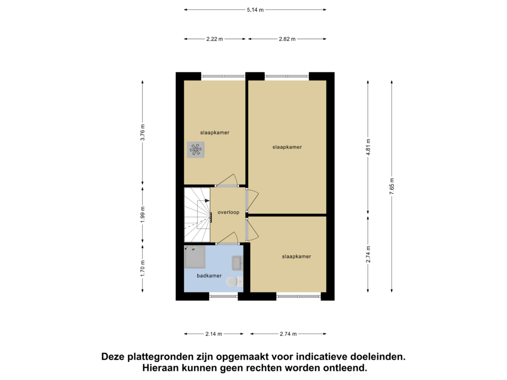 Bekijk plattegrond van Eerste Verdieping van Luit 25