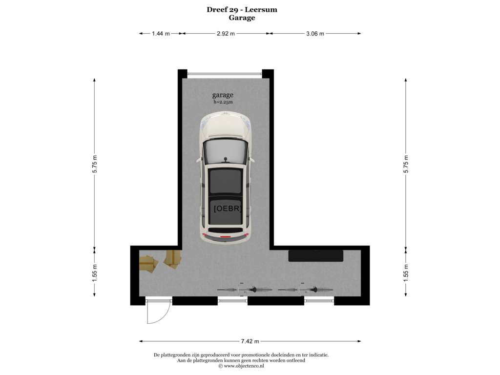 View floorplan of GARAGE of Dreef 29