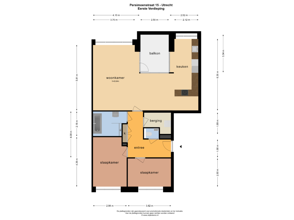 Bekijk plattegrond van EERSTE VERDIEPING van Persimoenstraat 15