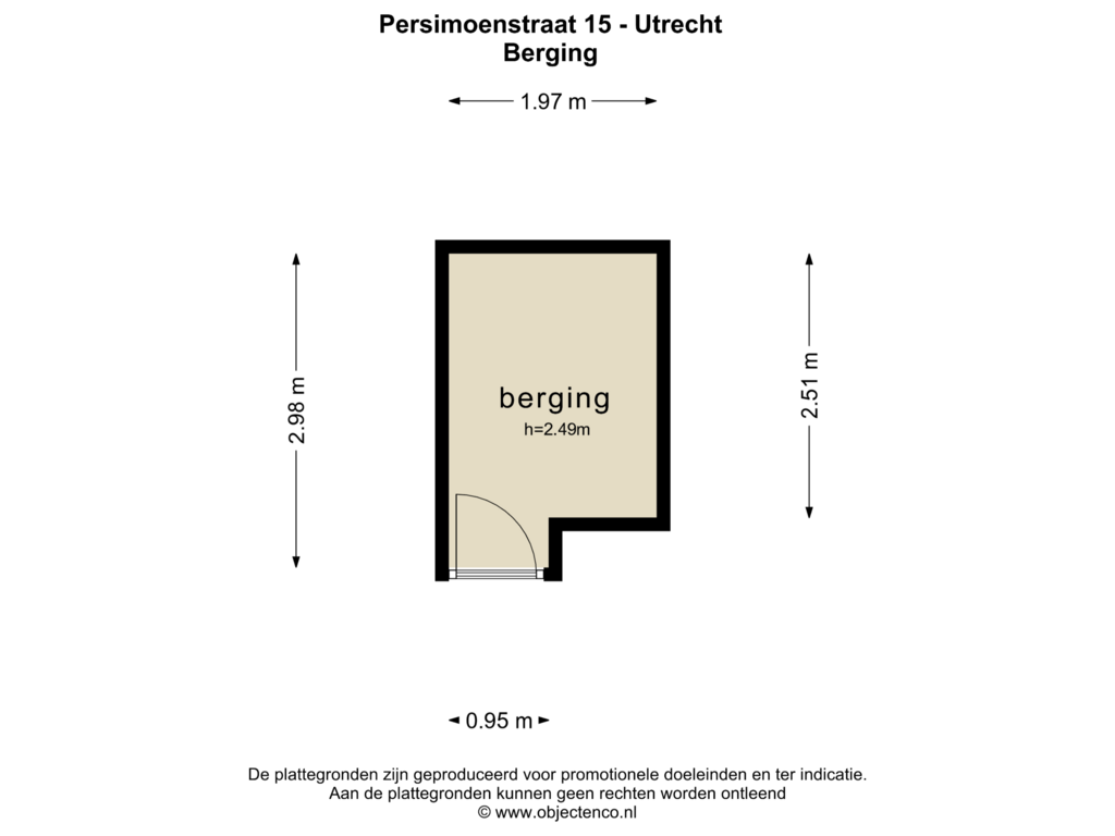 Bekijk plattegrond van BERGING van Persimoenstraat 15