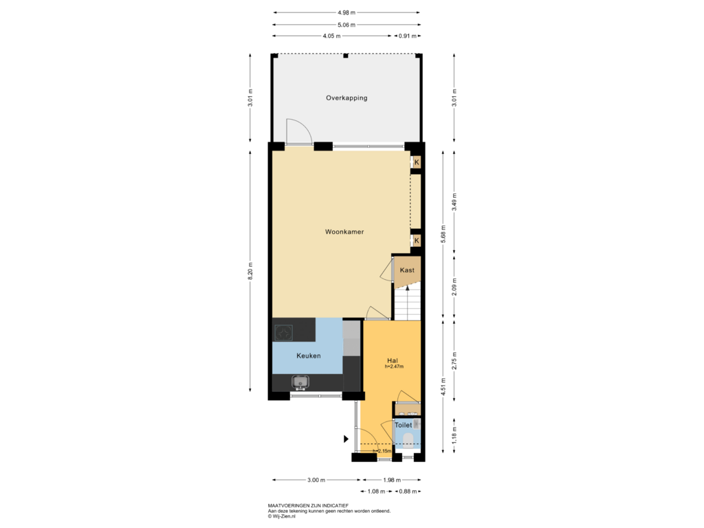 Bekijk plattegrond van Begane Grond van De Boomgaard 15