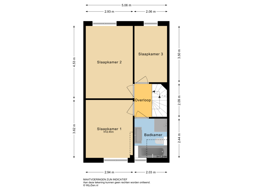 Bekijk plattegrond van Eerste Verdieping van De Boomgaard 15