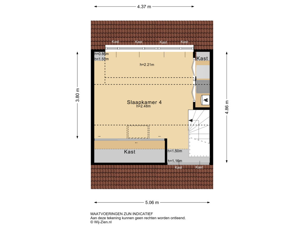 Bekijk plattegrond van Tweede Verdieping van De Boomgaard 15