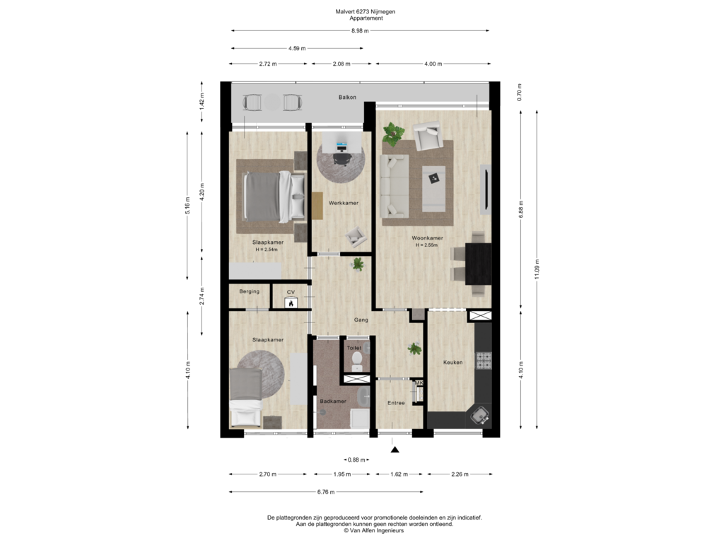 Bekijk plattegrond van Appartement van Malvert 6273