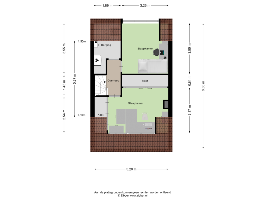 View floorplan of Tweede Verdieping of Gerberaduin 4