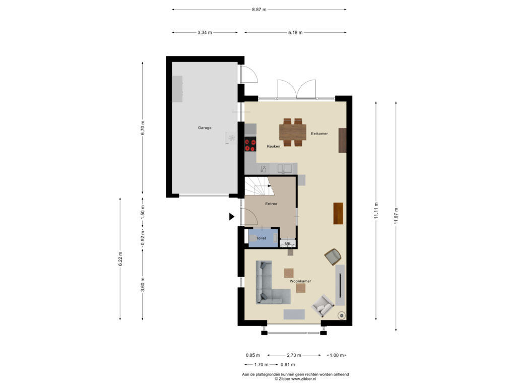 Bekijk plattegrond van Begane grond van Schimmelpenninckstraat 5-B