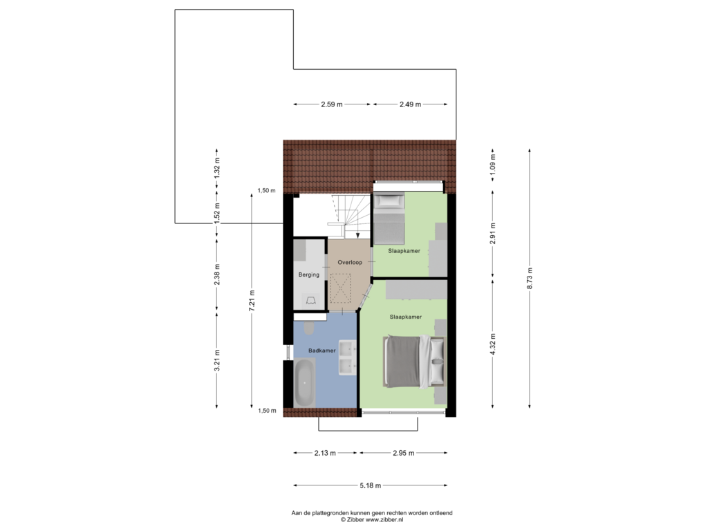 Bekijk plattegrond van Eerste verdieping van Schimmelpenninckstraat 5-B