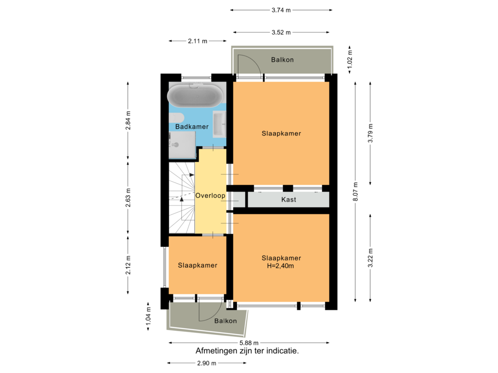 Bekijk plattegrond van Verdieping 1 van Prinses Marijkelaan 1