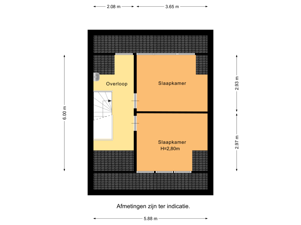 Bekijk plattegrond van Verdieping 2 van Prinses Marijkelaan 1