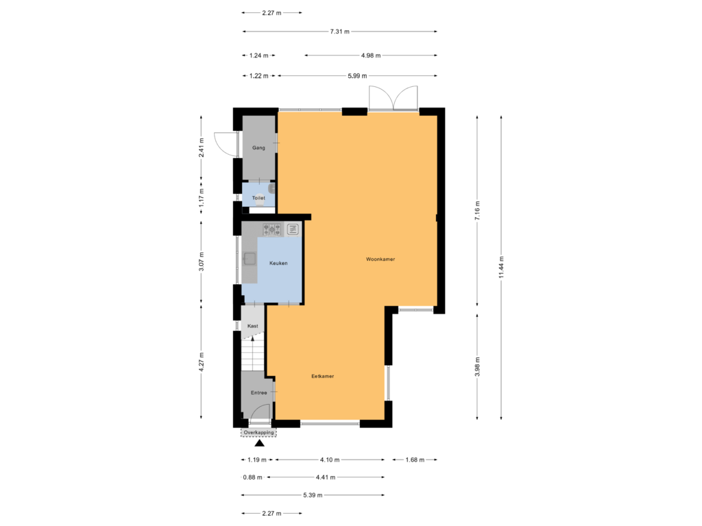 Bekijk plattegrond van Begane Grond van Julianastraat 57