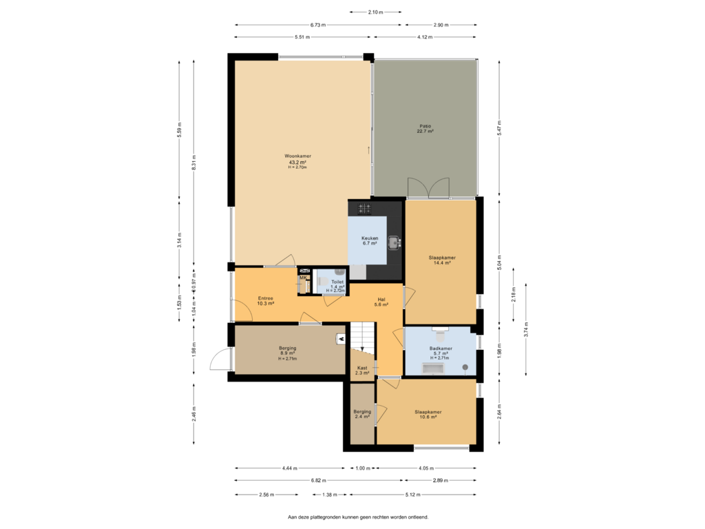 Bekijk plattegrond van Begane grond van Hoofden 44