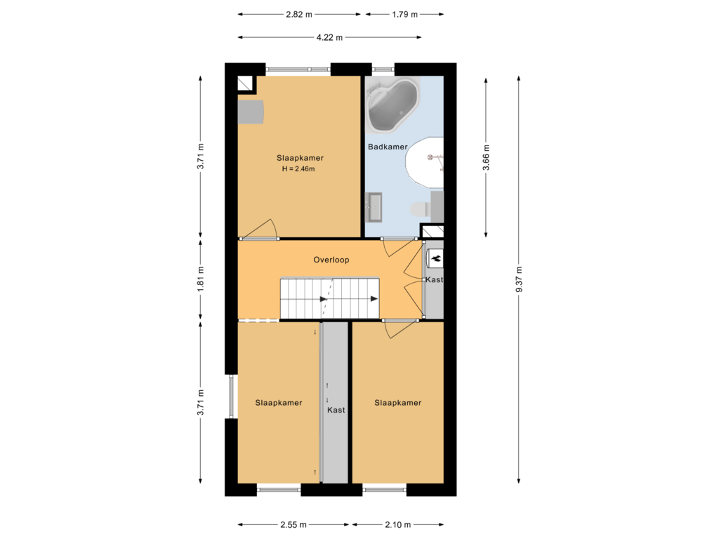 Bekijk plattegrond van 1e verdieping van Akkerdistel 7