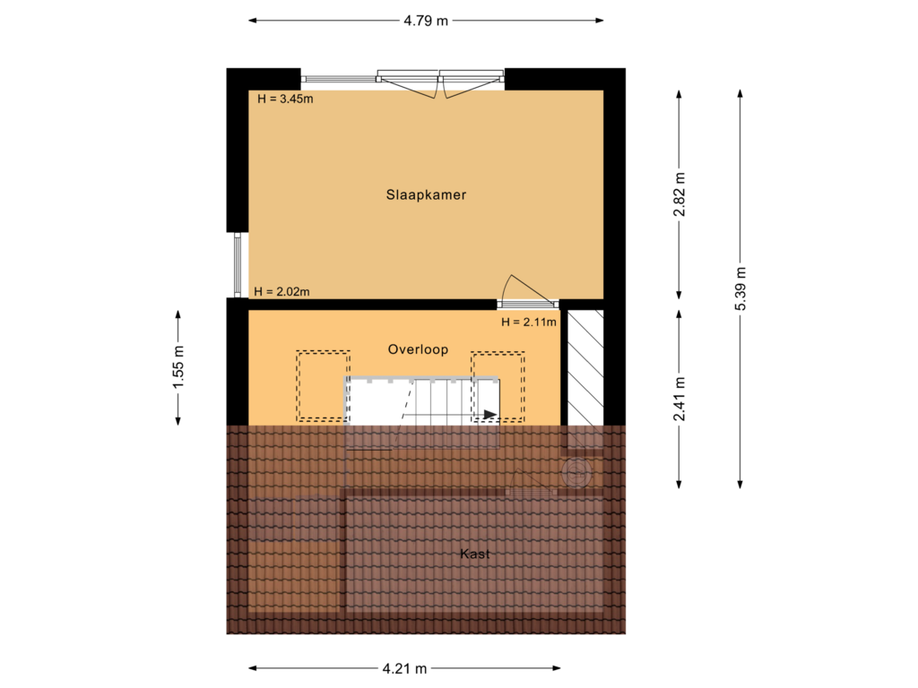 Bekijk plattegrond van 2e verdieping van Akkerdistel 7